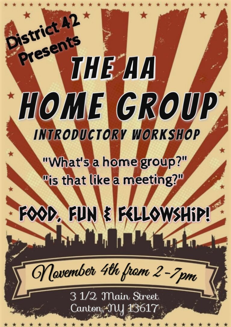 The AA Home Group – Introductory Workshop | District 42